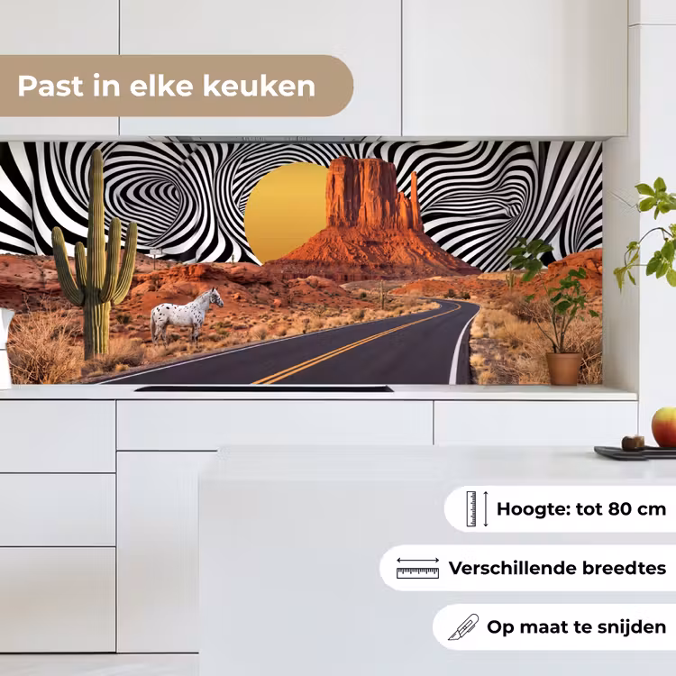 Keuken achterwand - Paard - Woestijn - Natuur - Paard - Woestijn - Natuur keuken achterwand 2 middel