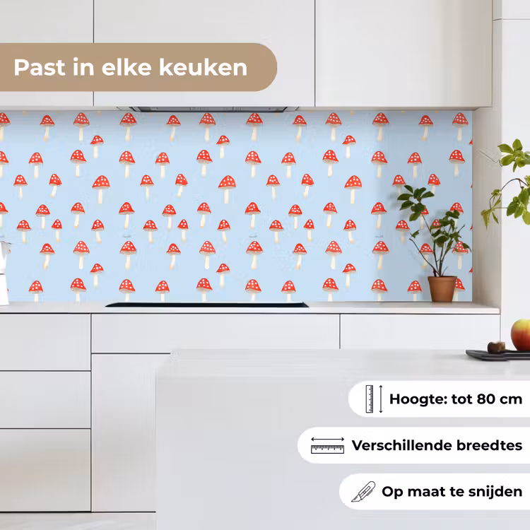 Paddenstoel -Sprookje - Blauw keuken achterwand 2 middel 871 -sfeer4_NL