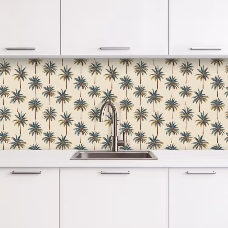 Palmbomen - Tropisch - Groen keuken achterwand 2 middel 871 -3d