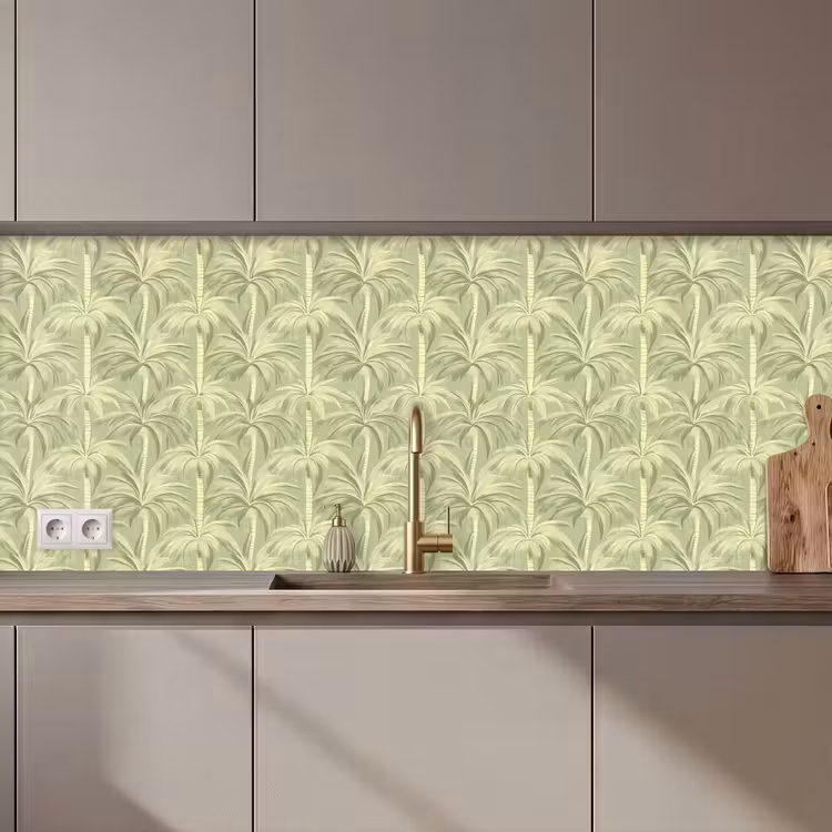 Palmwoud - Tropisch - Groen keuken achterwand 2 middel 871 zz_3dshopping