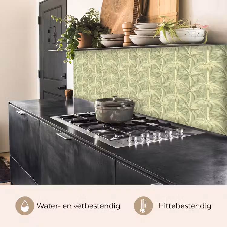 Palmwoud - Tropisch - Groen keuken achterwand 2 middel 871 -usp_NL
