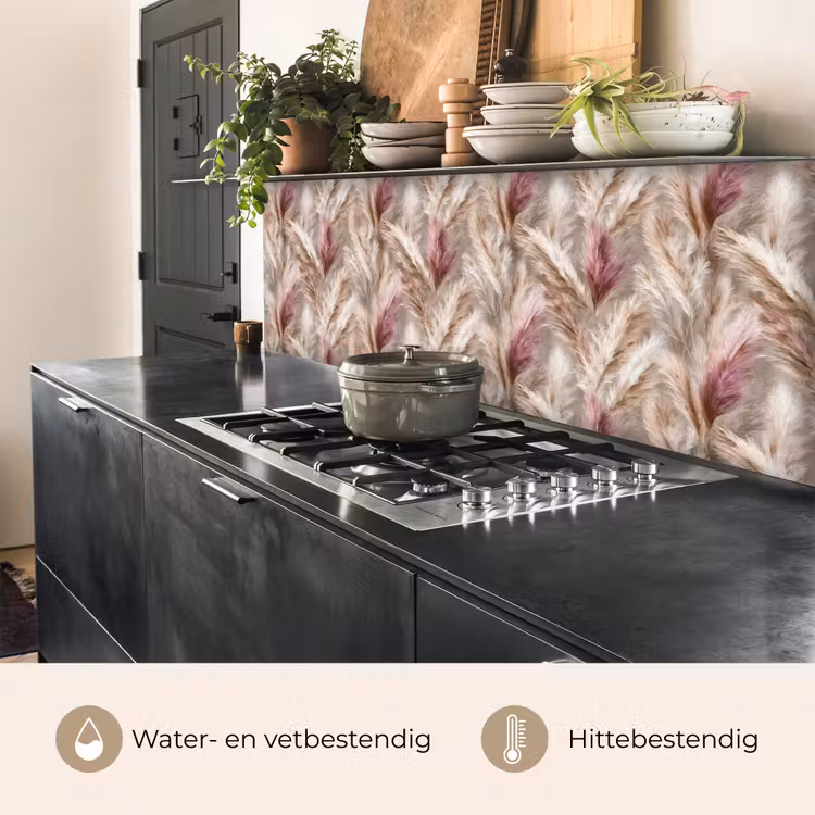 Pampasgras - Pluizig - Kleurrijk keuken achterwand 2 middel 871 -usp_NL