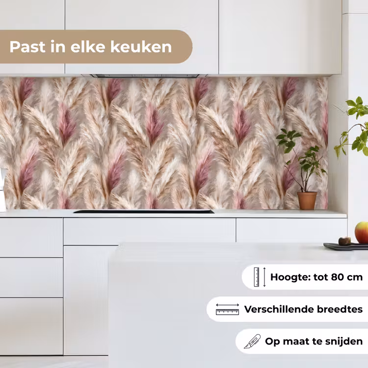 Pampasgras - Pluizig - Kleurrijk keuken achterwand 2 middel 871 -sfeer4_NL