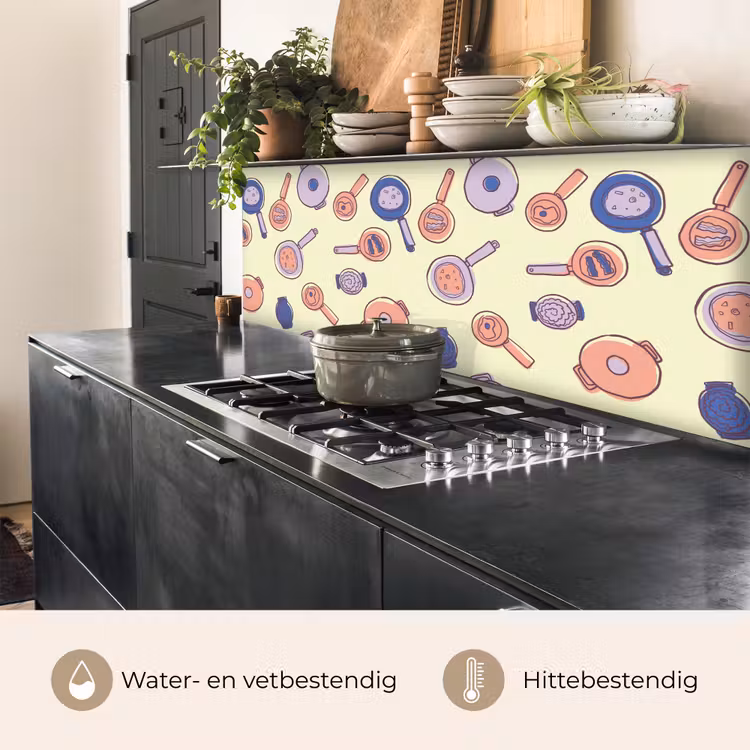 Pan - Jaren 50 - Patroon keuken achterwand 2 middel 871 -usp_NL