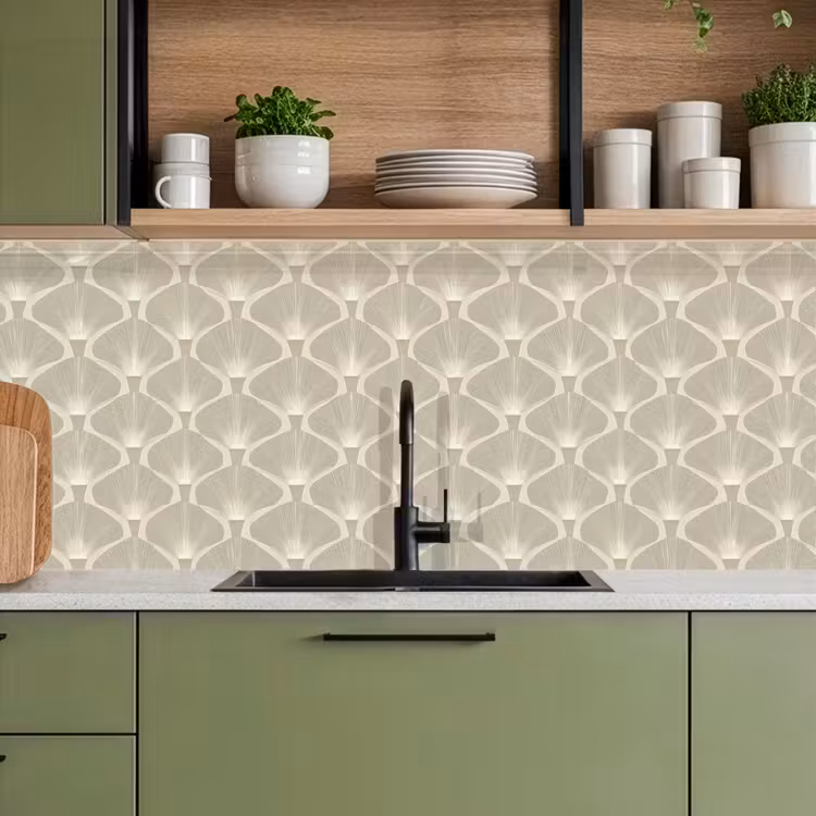 Paneel - Ginkgo - Zand keuken achterwand 2 middel 871 -sfeer3