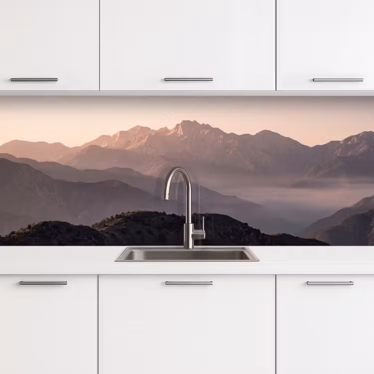 Panorama - Landschap - Bergen keuken achterwand 2 middel -3d