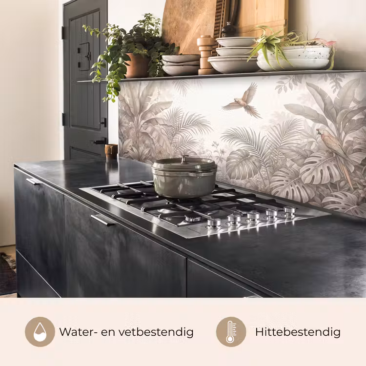 Papagaai - Jungle - Tropisch keuken achterwand 2 middel -usp_NL
