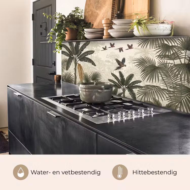Papagaaien - Jungle - Tropisch - Green keuken achterwand 2 middel -usp_NL