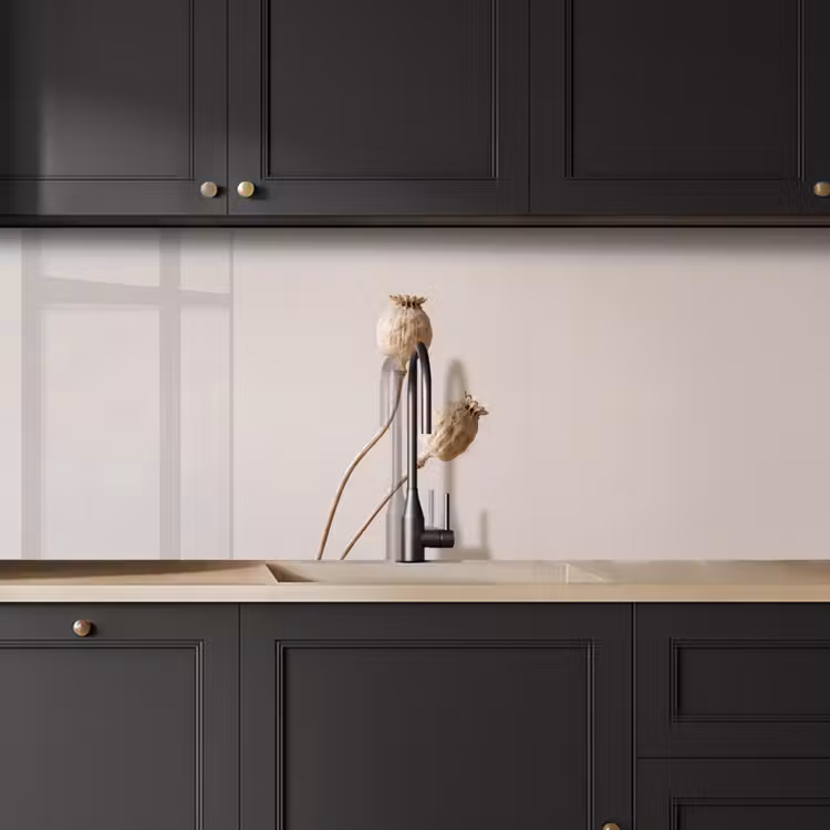 Papaverbollen - Droogbloemen - Minimalistisch - Beige - Rustig keuken achterwand 2 middel -sfeer1