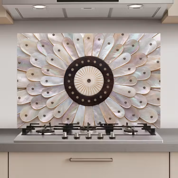 Parelmoer - Patroon - Decoratie - Ambacht - Wit keuken achterwand spatscherm klein -3d_website