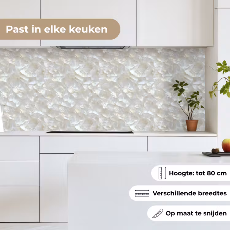 Parelmoerglans - Wit - Schelp keuken achterwand 2 middel 871 -sfeer4_NL