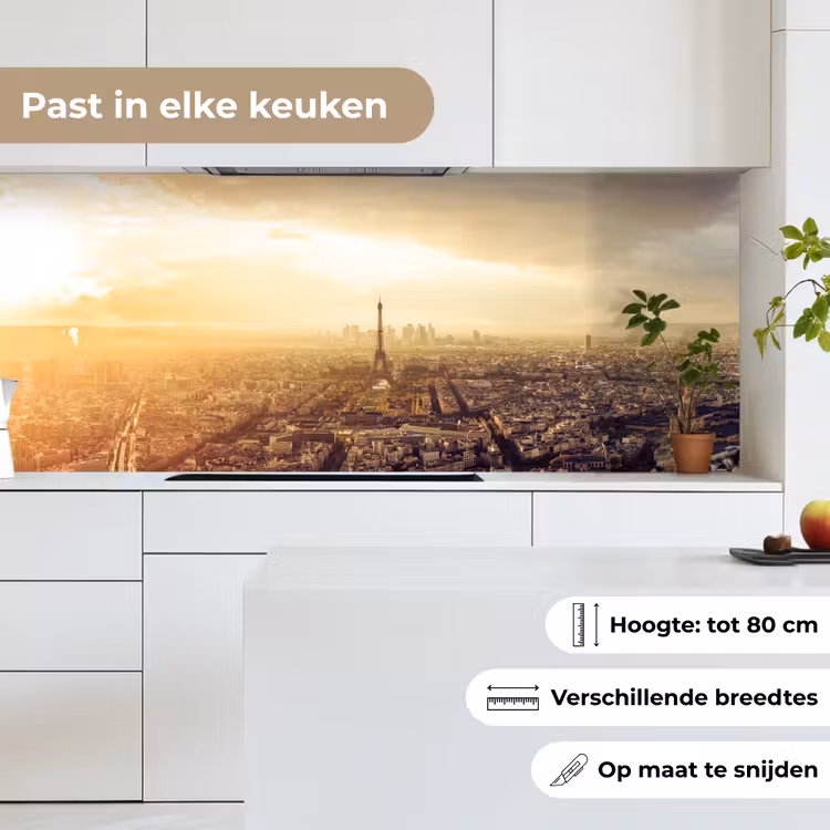 Parijs - Skyline - Zonsondergang - Steden keuken achterwand 2 middel -sfeer4_NL