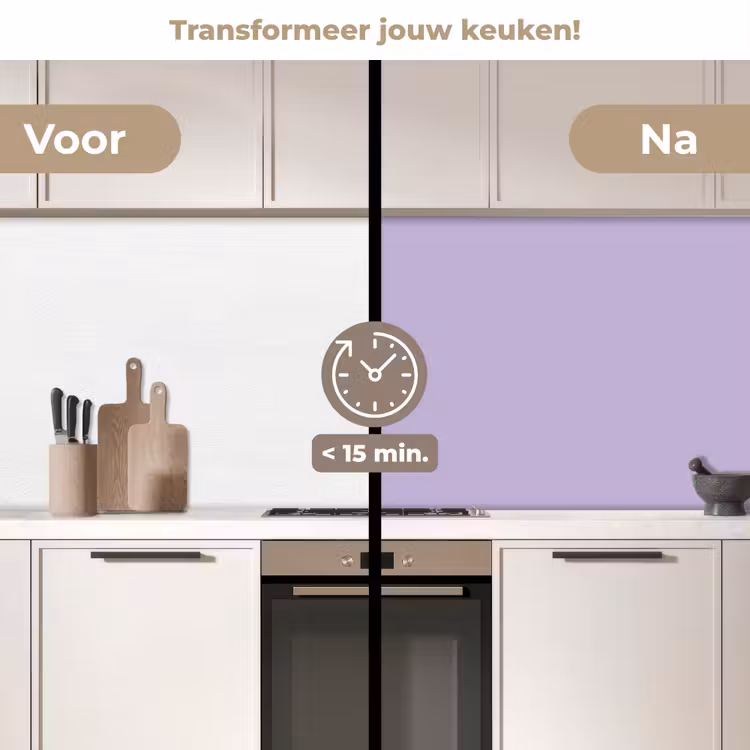 Pastel - Lilac - Paars keuken achterwand 2 middel 871 -voor-na2_NL