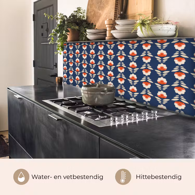 Patronen - Abstract - Bloemen keuken achterwand 2 middel 871 -usp_NL