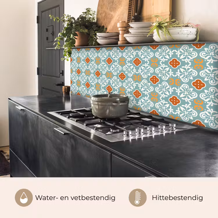 Patronen - Bloemen - Abstract keuken achterwand 2 middel 871 -usp_NL