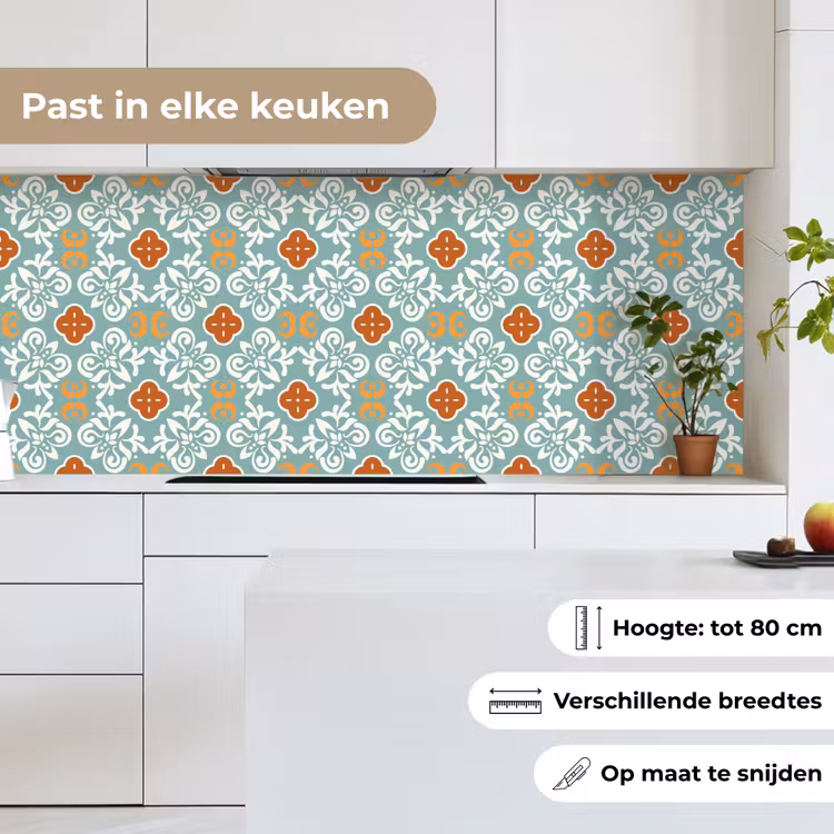 Patronen - Bloemen - Abstract keuken achterwand 2 middel 871 -sfeer4_NL