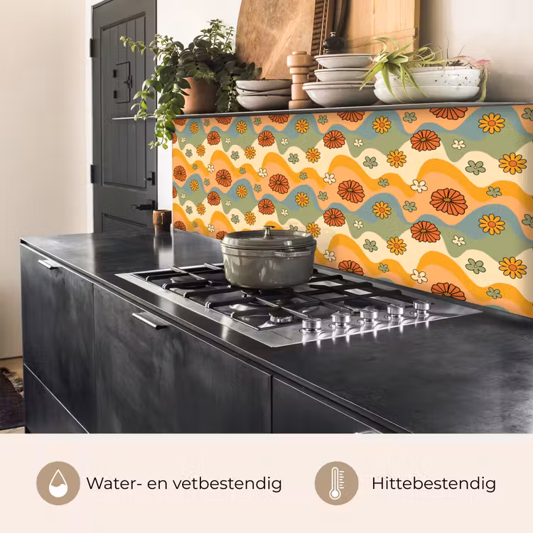 Patronen - Bloemen - Vintage keuken achterwand 2 middel 871 -usp_NL