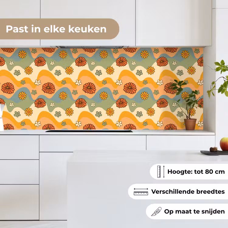 Patronen - Bloemen - Vintage keuken achterwand 2 middel 871 -sfeer4_NL
