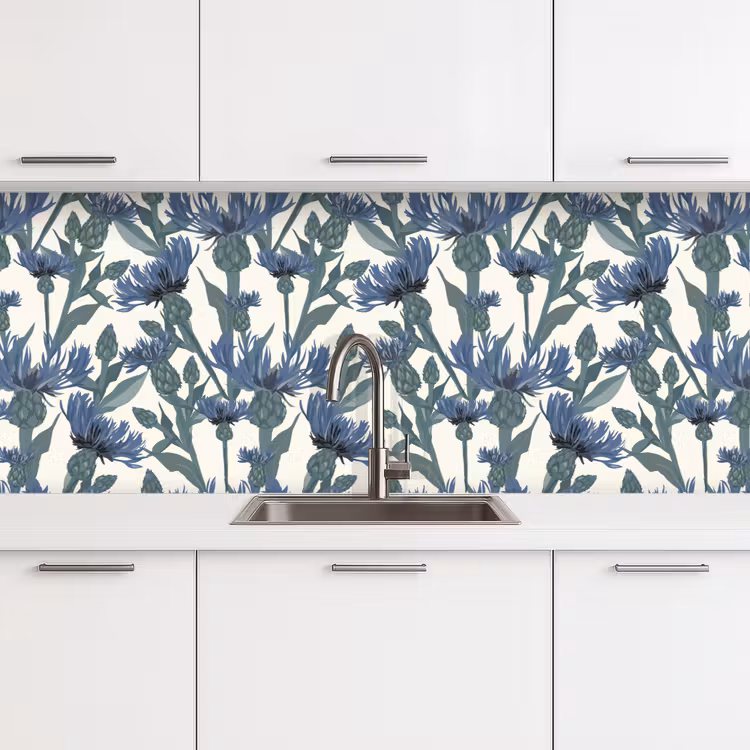 Patronen - Korenbloem - Natuur - Plant keuken achterwand 2 middel 871 -3d