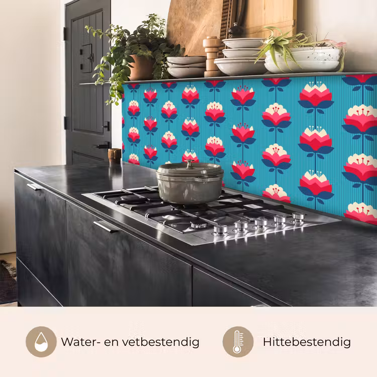 Patronen - Retro - Bloemen - Lelie keuken achterwand 2 middel 871 -usp_NL