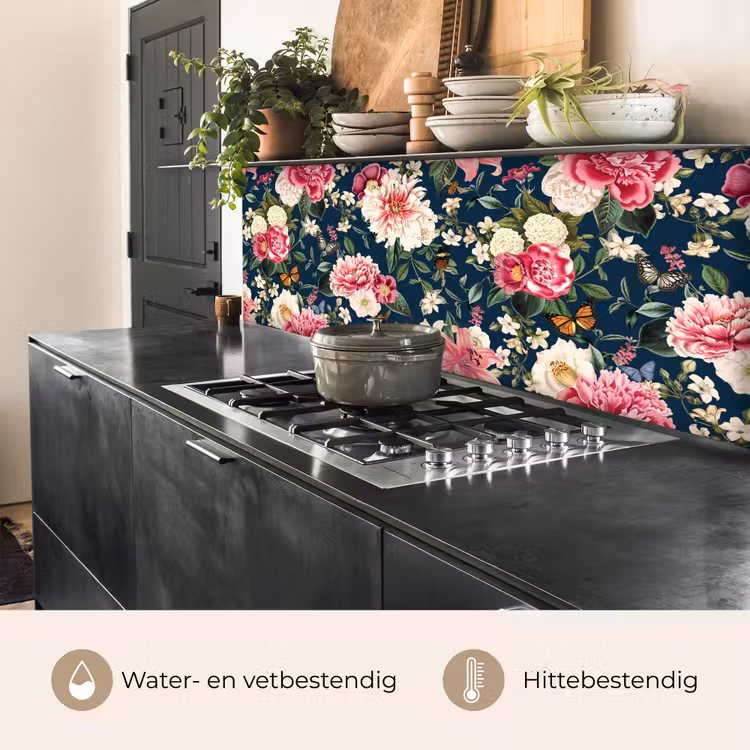 Patronen - Roos - Bladeren keuken achterwand 2 middel 871 -usp_NL