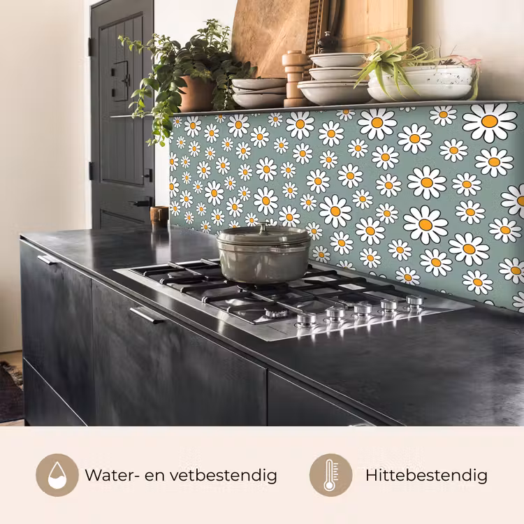 Patronen - Vintage - Bloemen - Madelief keuken achterwand 2 middel 871 -usp_NL