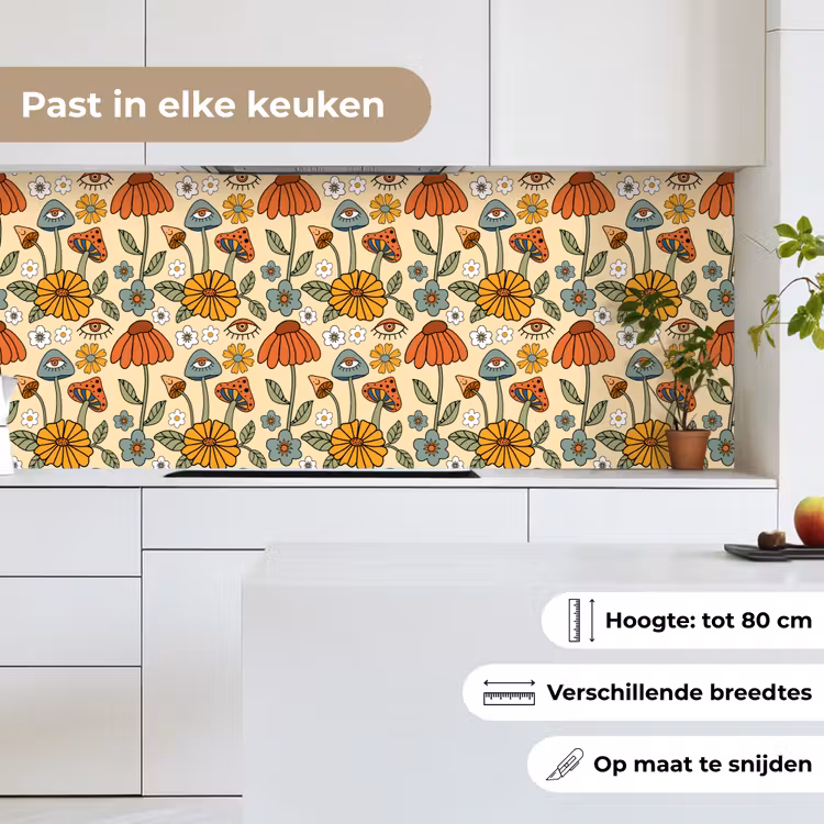 Patronen - Vintage - Bloemen - Ogen keuken achterwand 2 middel 871 -sfeer4_NL