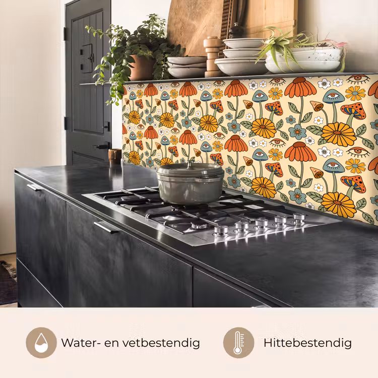 Patronen - Vintage - Bloemen - Ogen keuken achterwand 2 middel 871 -usp_NL