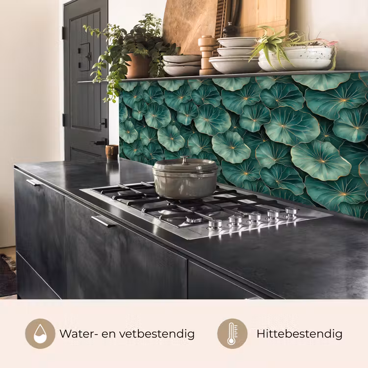 Patroon - Bladeren - Groen keuken achterwand 2 middel 871 -usp_NL