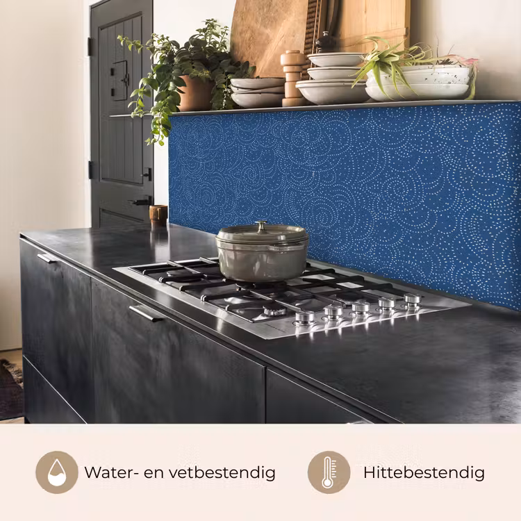 Patroon - Blauw - Japan keuken achterwand 2 middel 871 -usp_NL