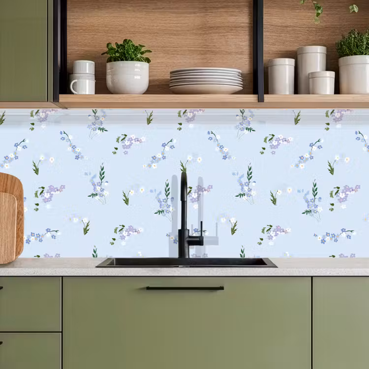 Patroon - Bloemen - Versiering keuken achterwand 2 middel 871 -sfeer3