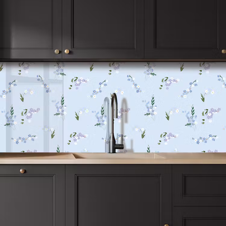 Patroon - Bloemen - Versiering keuken achterwand 2 middel 871 -sfeer1