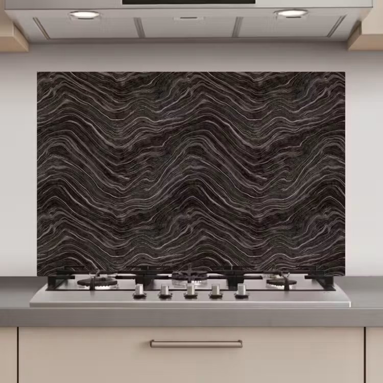 Patroon - Contrast - Antraciet keuken achterwand spatscherm klein 900 -3d_website