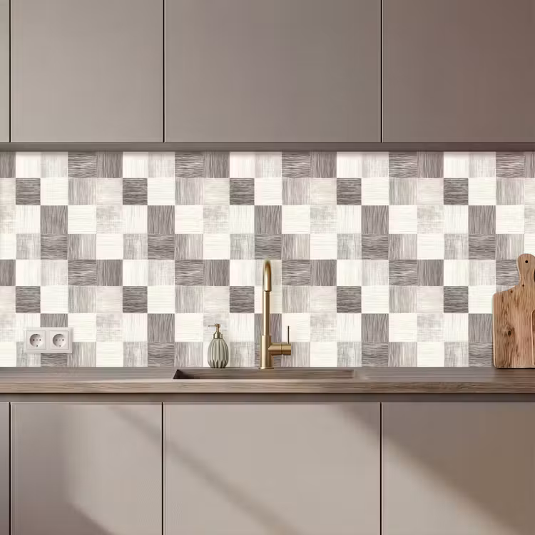 Patroon - Dambord - Houtnerf keuken achterwand 2 middel 871 zz_3dshopping