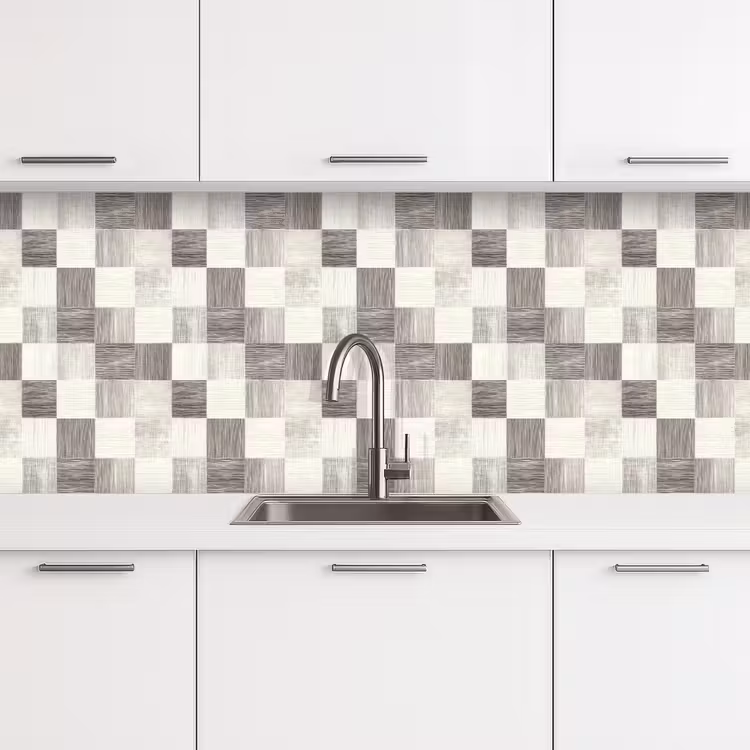 Patroon - Dambord - Houtnerf keuken achterwand 2 middel 871 -3d