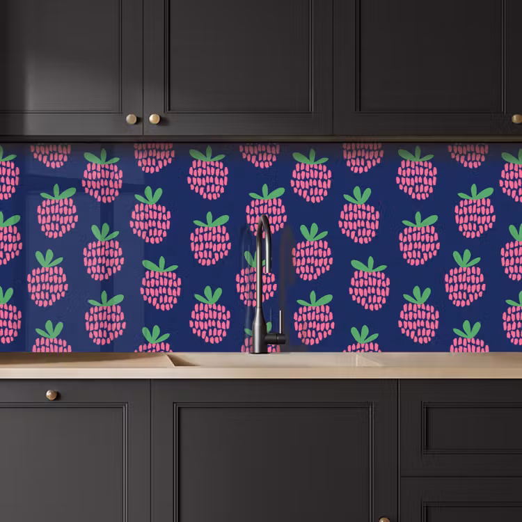 Patroon - Framboos - Retro keuken achterwand 2 middel 871 -sfeer1