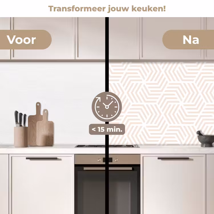 Patroon - Geometrie - Design - Pastel keuken achterwand 2 middel 871 -voor-na2_NL