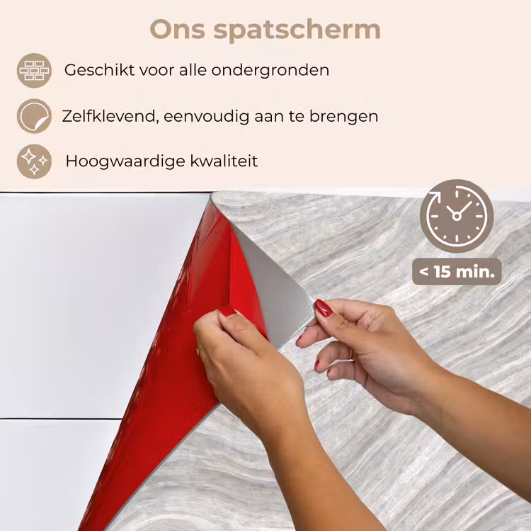 Patroon - Helder - Wit - Grijs keuken achterwand spatscherm klein 900 -spatscherm_NL
