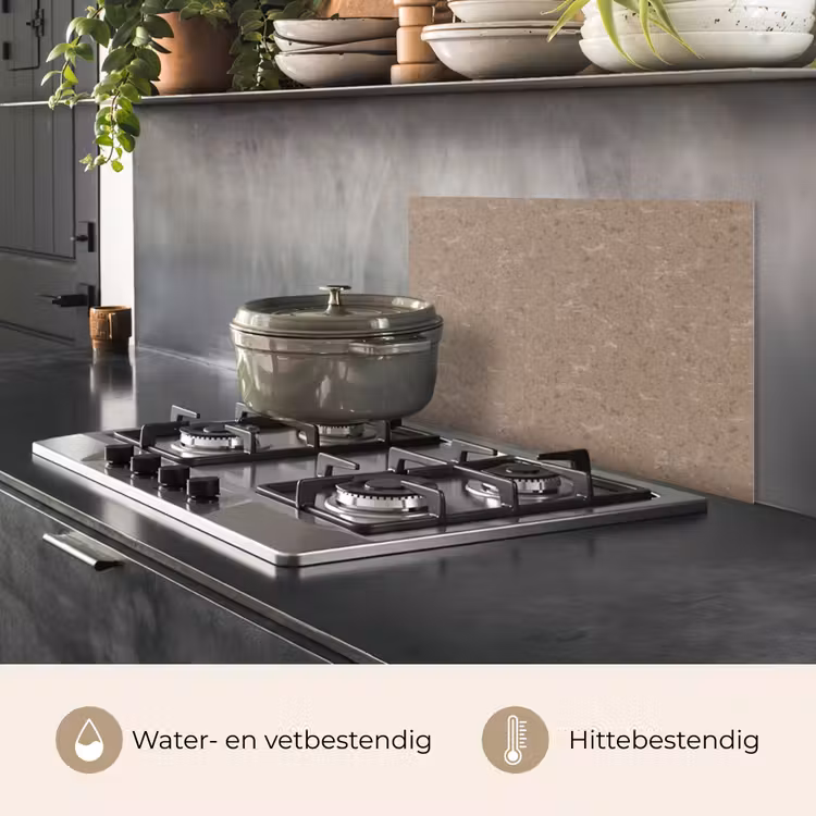 Patroon - Kalksteen - Beige keuken achterwand spatscherm klein 900 -usp_NL