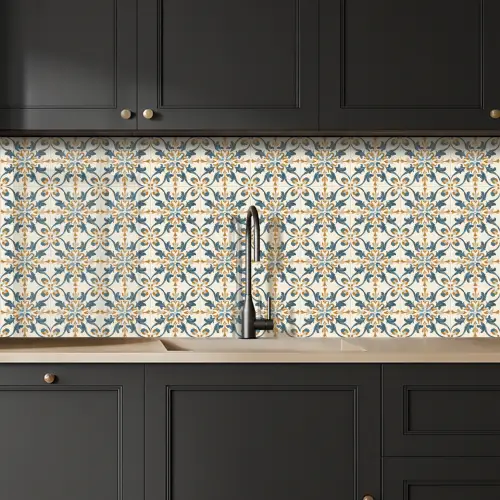 Patroon - Klassiek - Kleurrijk keuken achterwand 2 middel 871 -sfeer1