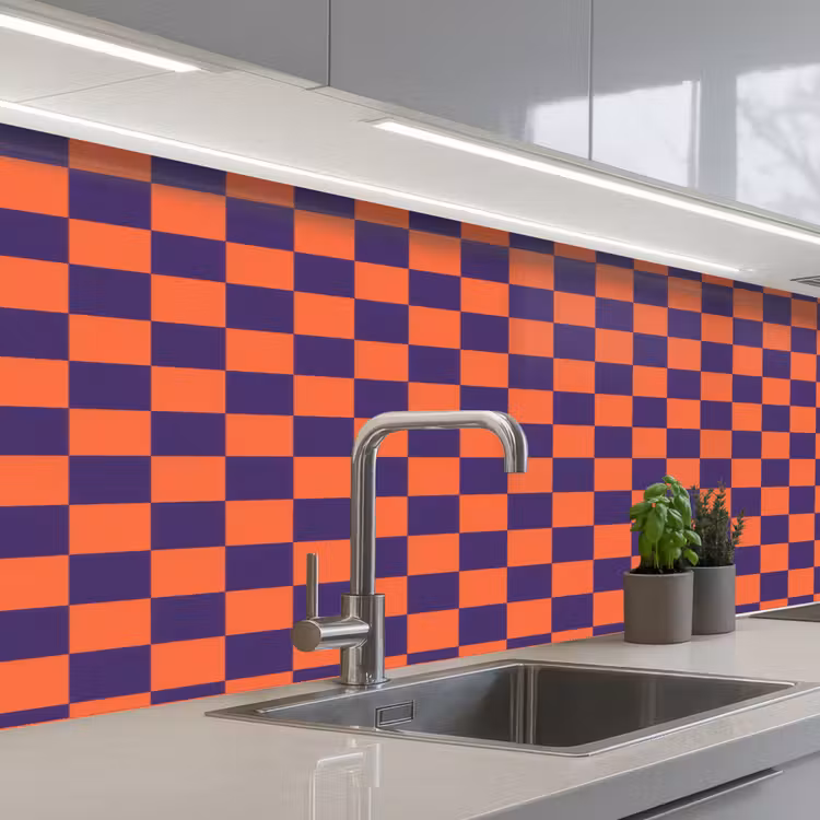 Patroon - Klassiek - Paars keuken achterwand 2 middel 871 -3d_schuin