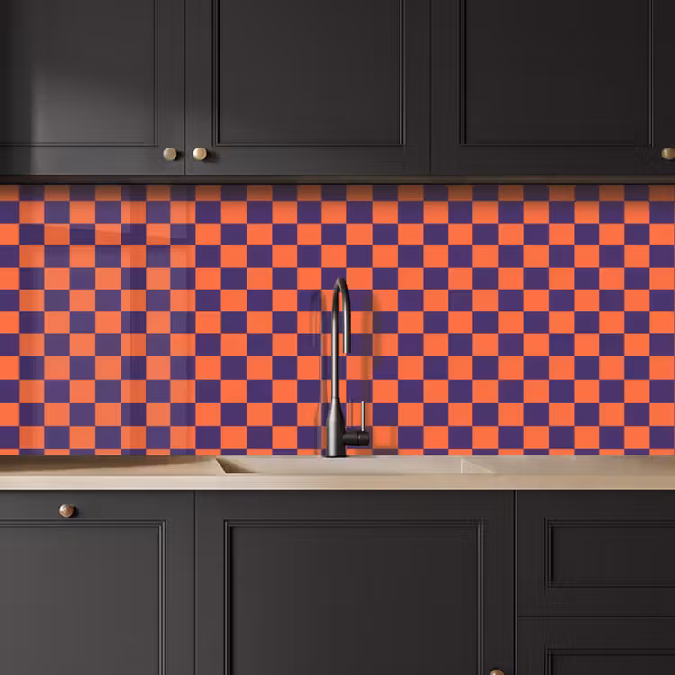 Patroon - Klassiek - Paars keuken achterwand 2 middel 871 -sfeer1
