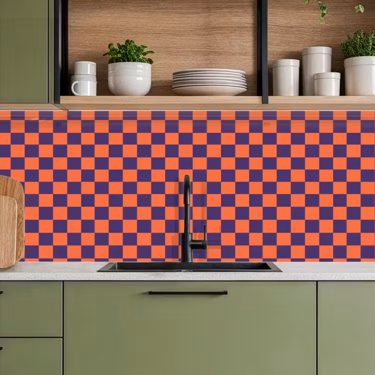 Patroon - Klassiek - Paars keuken achterwand 2 middel 871 -sfeer3