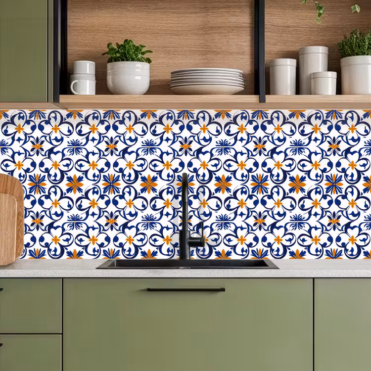 Patroon - Modern - Kleurrijk keuken achterwand 2 middel 871 -sfeer3
