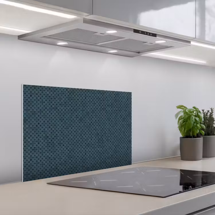 Patroon - Mozaïek - Groen keuken achterwand spatscherm klein 900 -3d_schuin