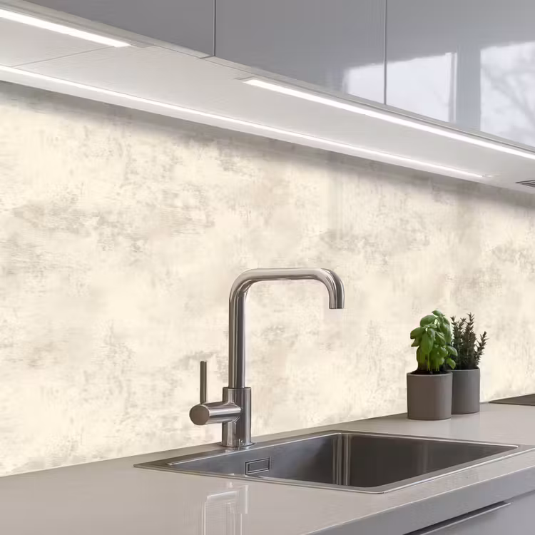 Patroon - Organisch - Beige keuken achterwand 2 middel 871 -3d_schuin