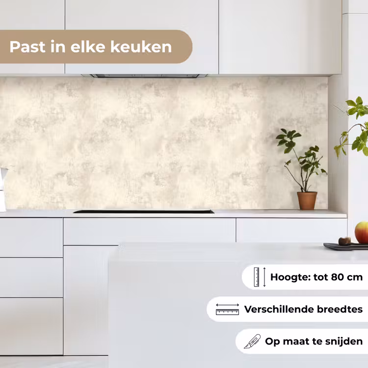 Patroon - Organisch - Beige keuken achterwand 2 middel 871 -sfeer4_NL