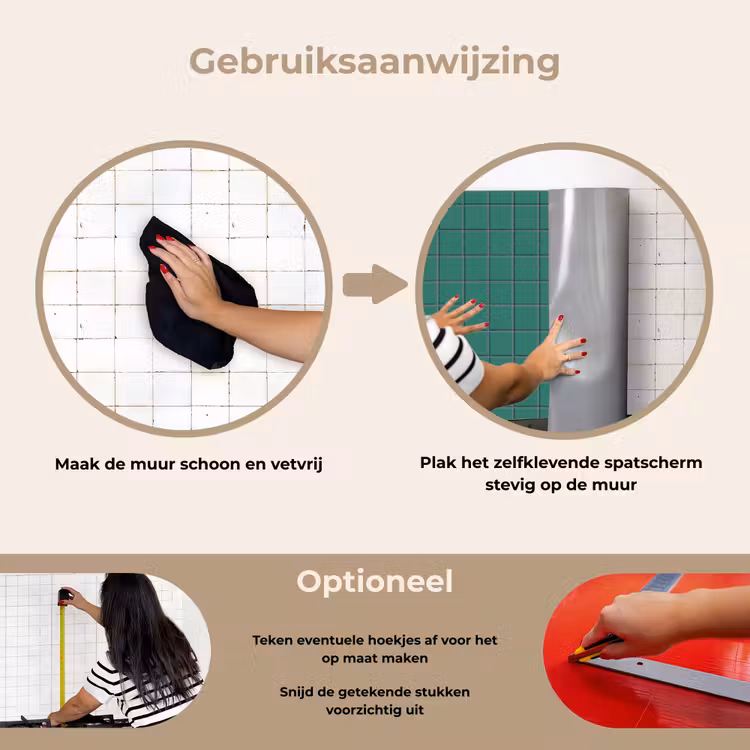 Patroon - Patroon - Smaragd keuken achterwand spatscherm klein 900 -gebruiksaanwijzing_NL