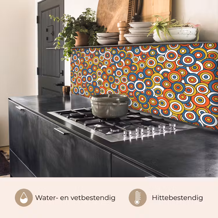 Patroon - Retro - Cirkel keuken achterwand 2 middel 871 -usp_NL