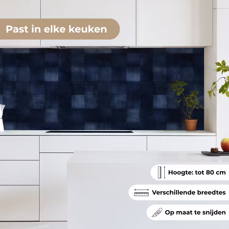 Patroon - Ruit - Marineblauw keuken achterwand 2 middel 871 -sfeer4_NL